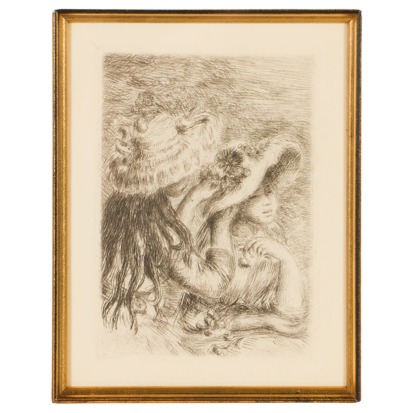 Chapeau Eping Pinned Hat Etching after Renoir (1 of 7)