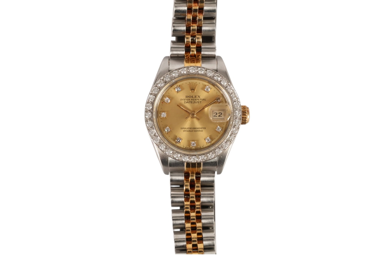 Rolex Ladies 18k Diamond Oyster Watch Ref 69173 (1 of 6)