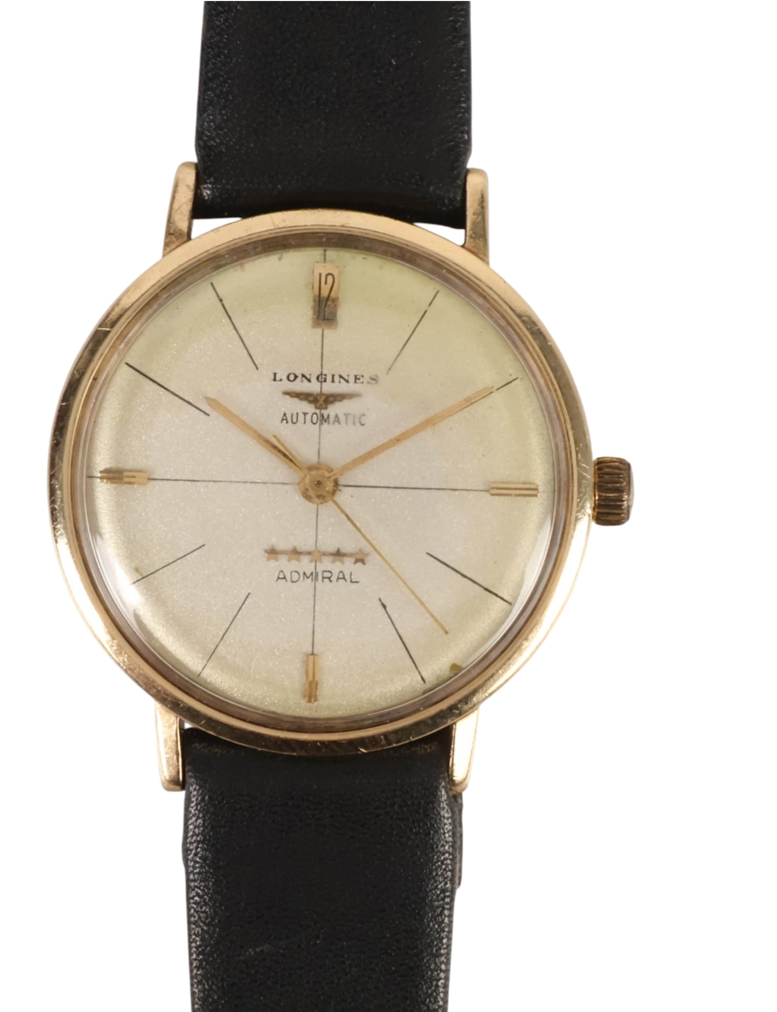 Longines 14K Gold Admiral 5 Star Automatic Watch (1 of 6)