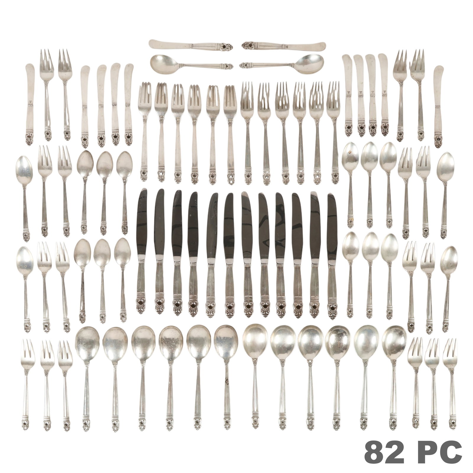 Sterling International Royal Danish Flatware 82pc (1 of 6)