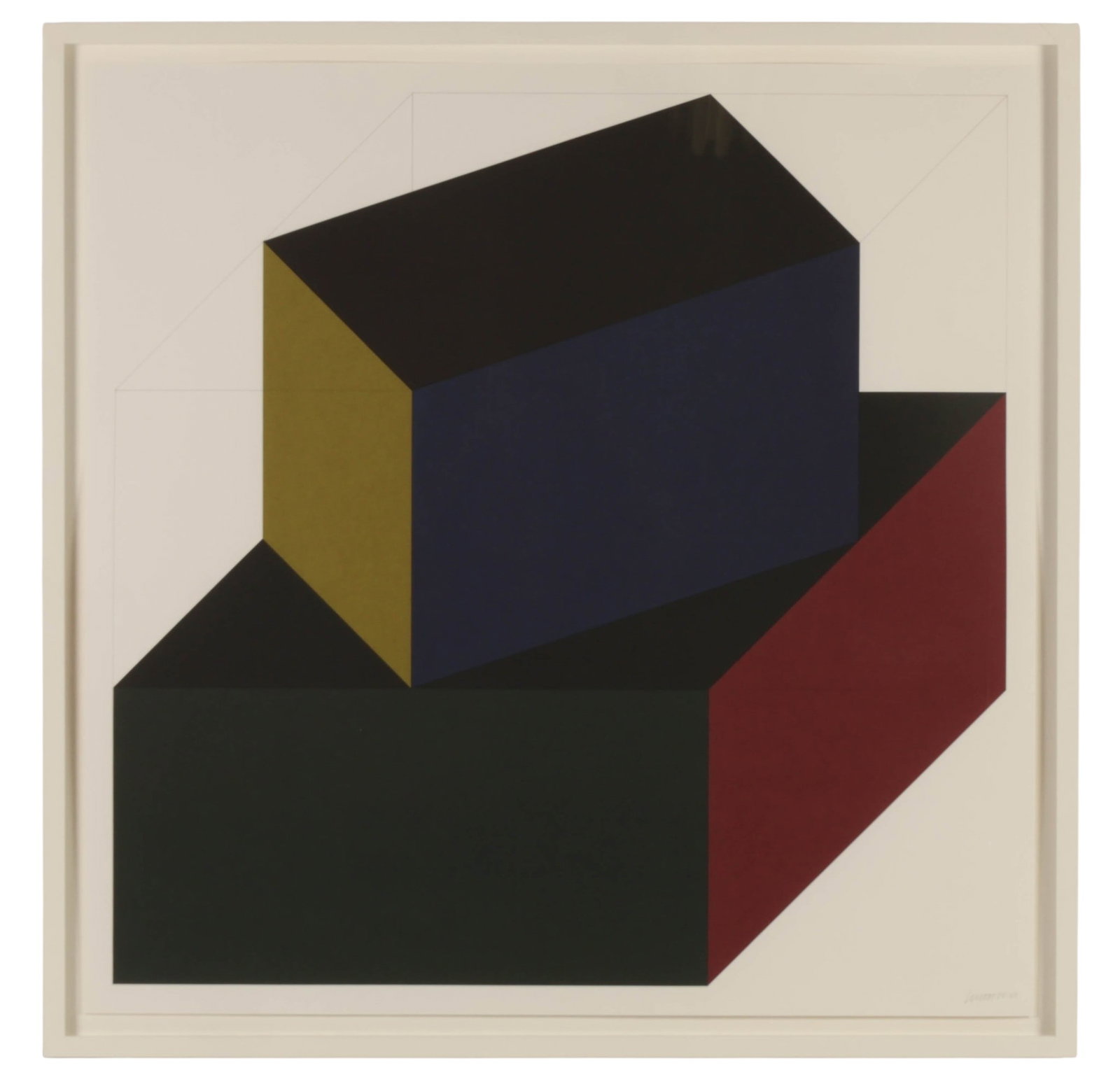 Sol Lewitt 1928-2007 Color Cubes Serigraph SIGNED (1 of 7)