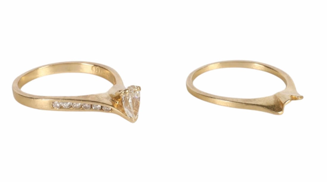 14k .87 CTTW Diamond Engagement Ring with Enhancer (1 of 6)