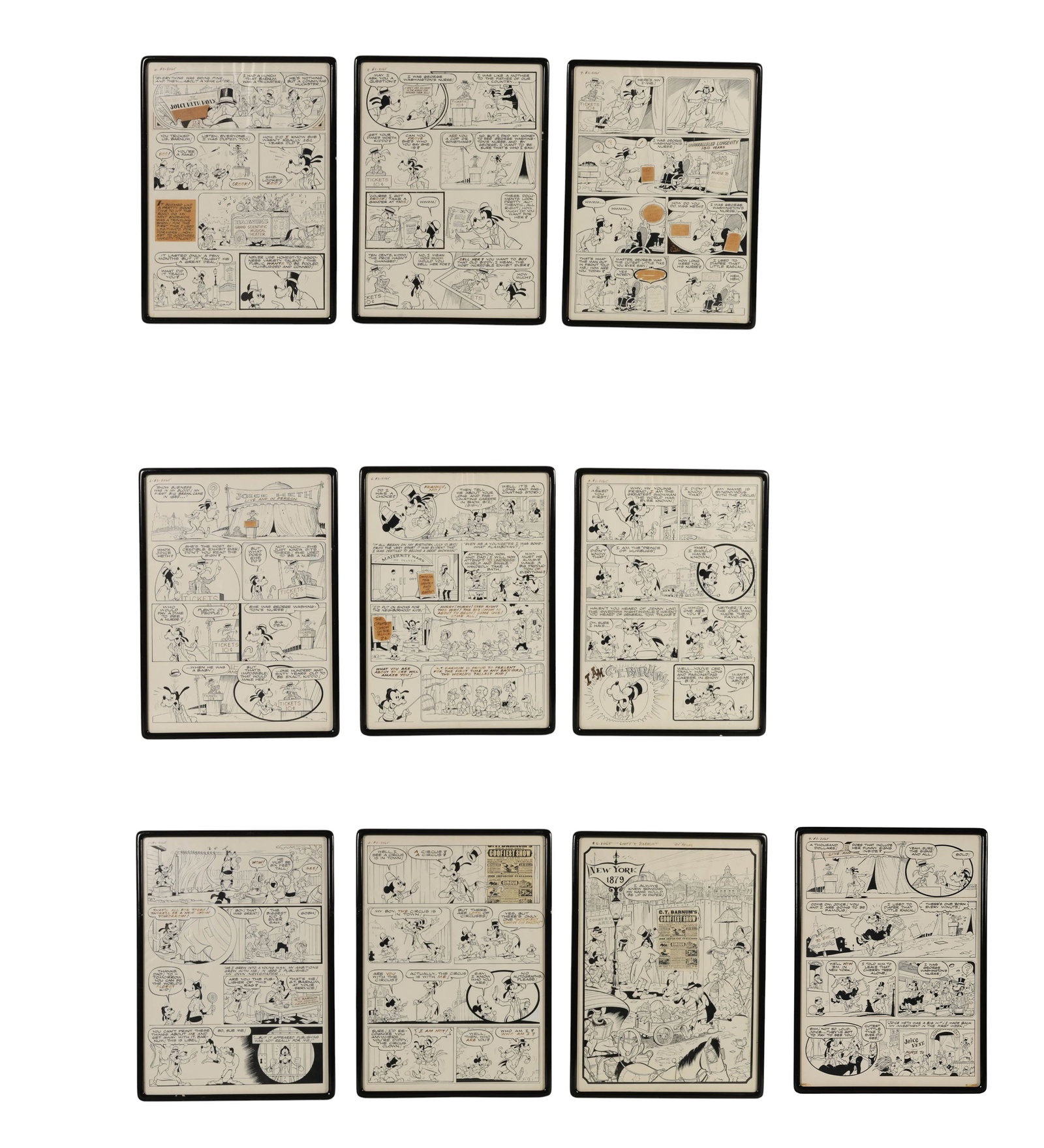 Goofy "T. Barnum" Disney Comic Animation Art 1-10 (1 of 14)