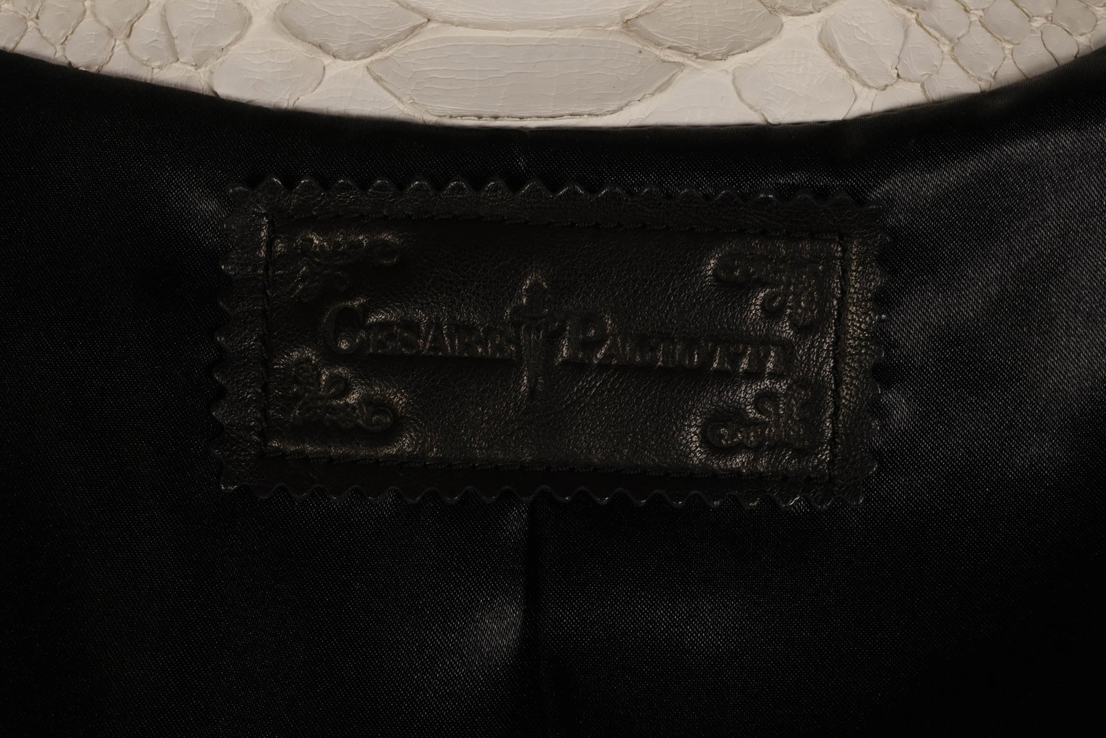 Cesare Paciotti White Python Leather Unisex Jacket - 6