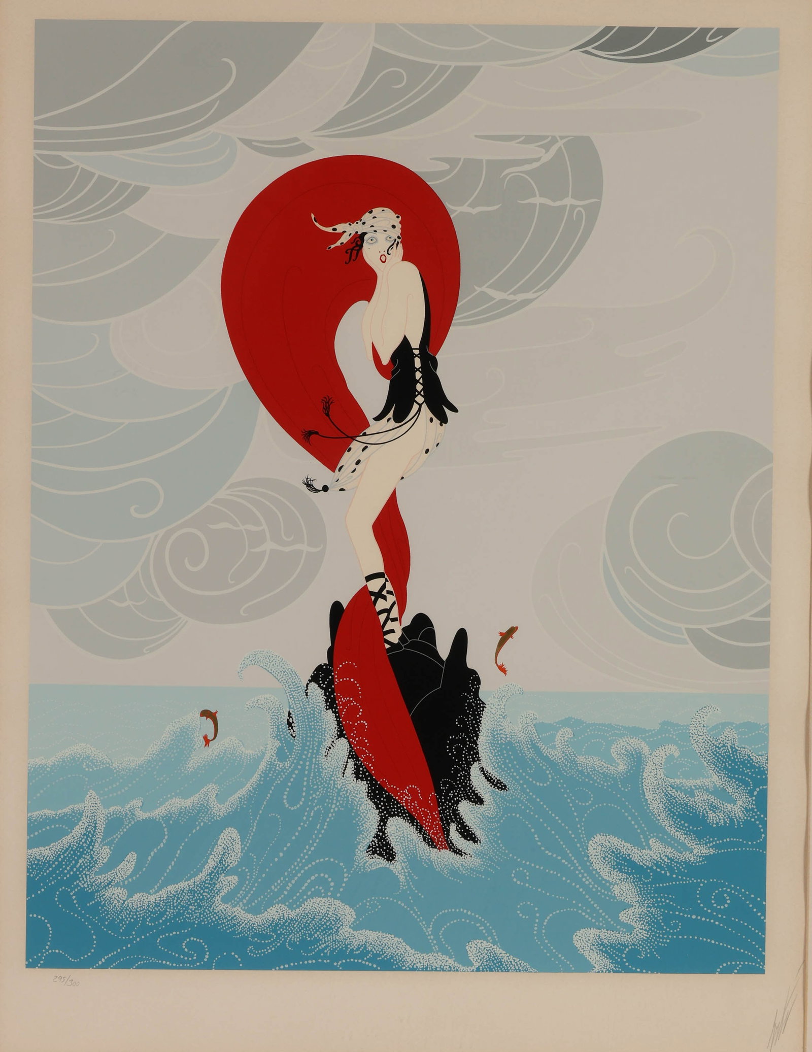 Erte 1892-1990 Echouee (Stranded) Serigraph SIGNED - 2