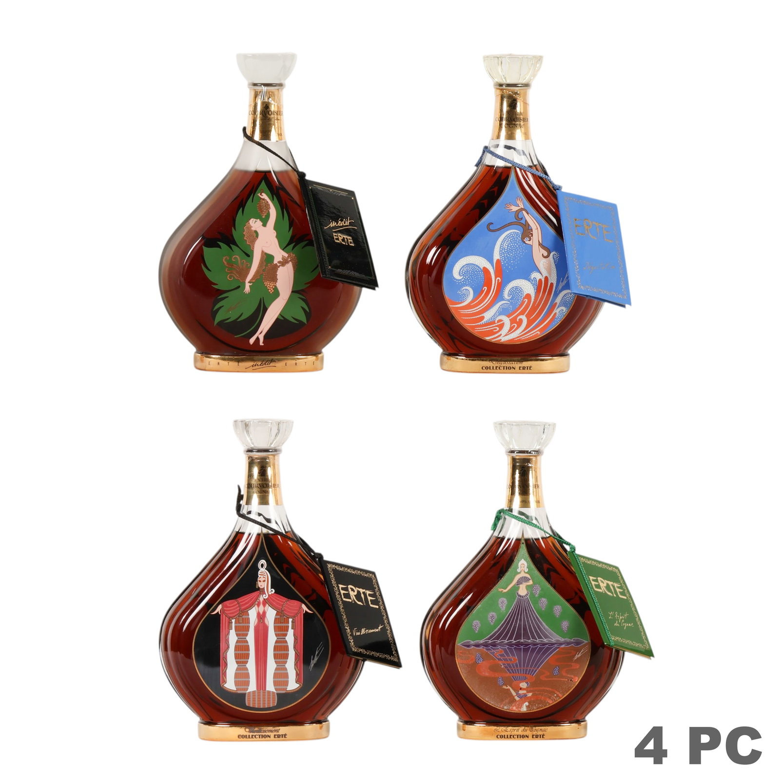 Erte Courvoisier Cognac Bottles Inedit & More LOT (1 of 7)