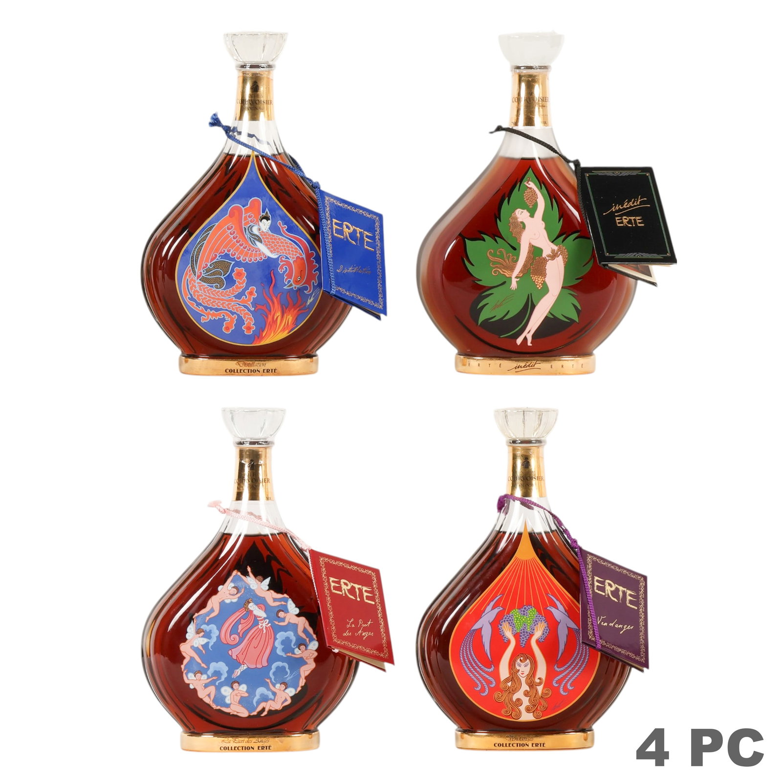 Erte Courvoisier Cognac Bottles Inedit & More LOT (1 of 7)