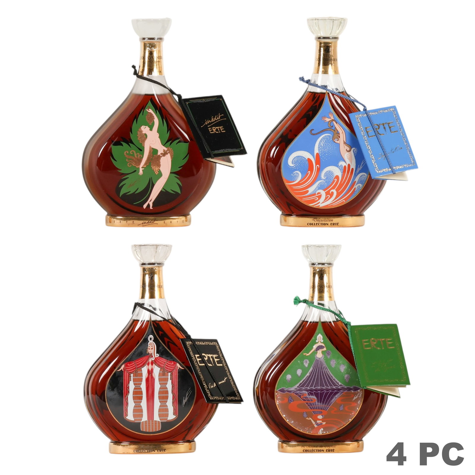 Erte Courvoisier Cognac Bottles Inedit & More LOT (1 of 7)