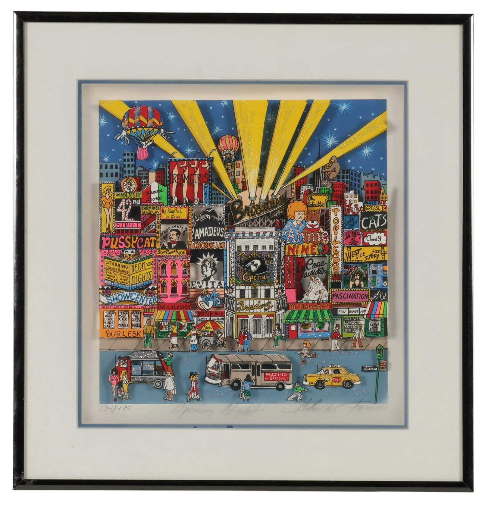 Fazzino b.1955 New York Broadway 3-D Litho SIGNED (1 of 8)