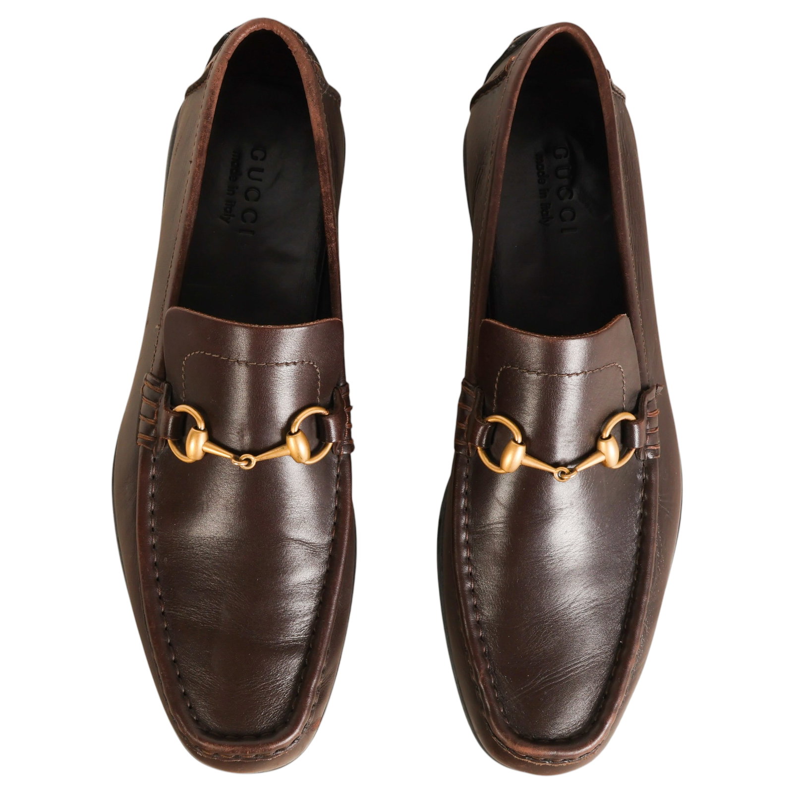 Gucci Mens Leather Horsebit Riving Loafers Sz 11.5 (1 of 6)