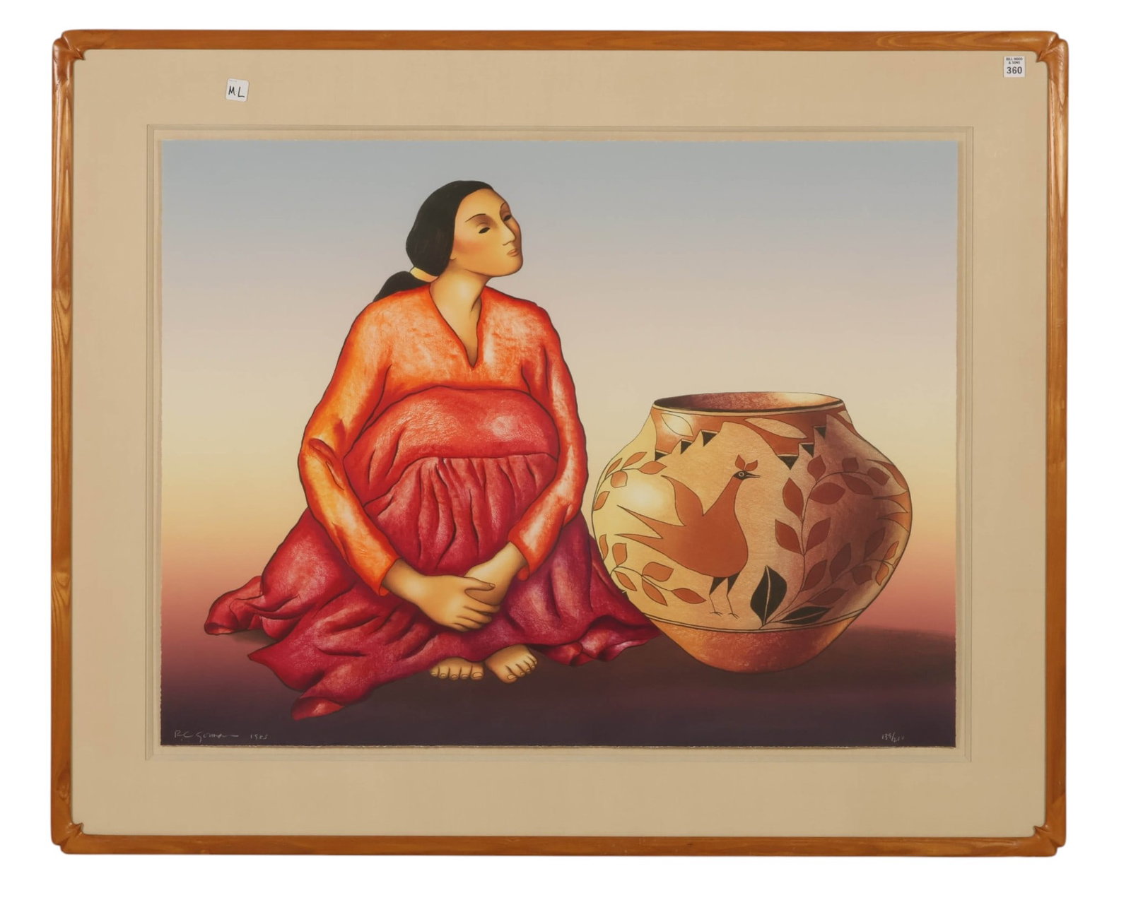 R.C. Gorman 1931-2005 "Zia Jar" Lithograph SIGNED (1 of 8)