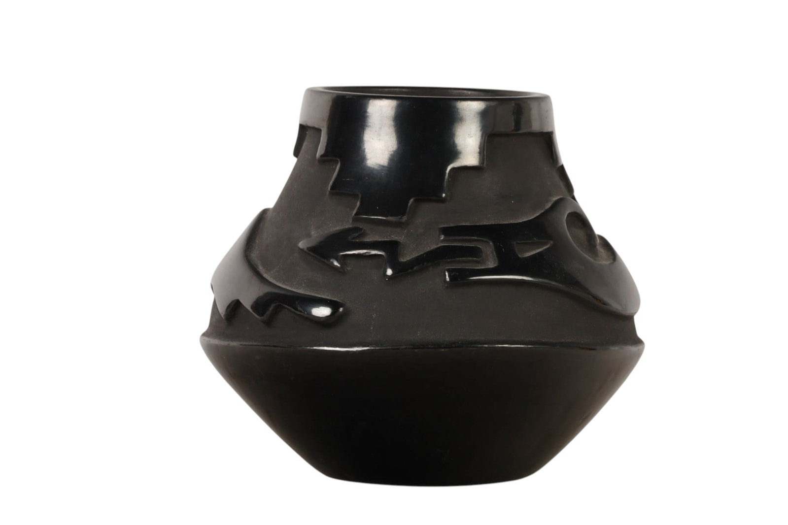 Juanita Montoya Santa Clara Blackware Pottery Jar (1 of 6)