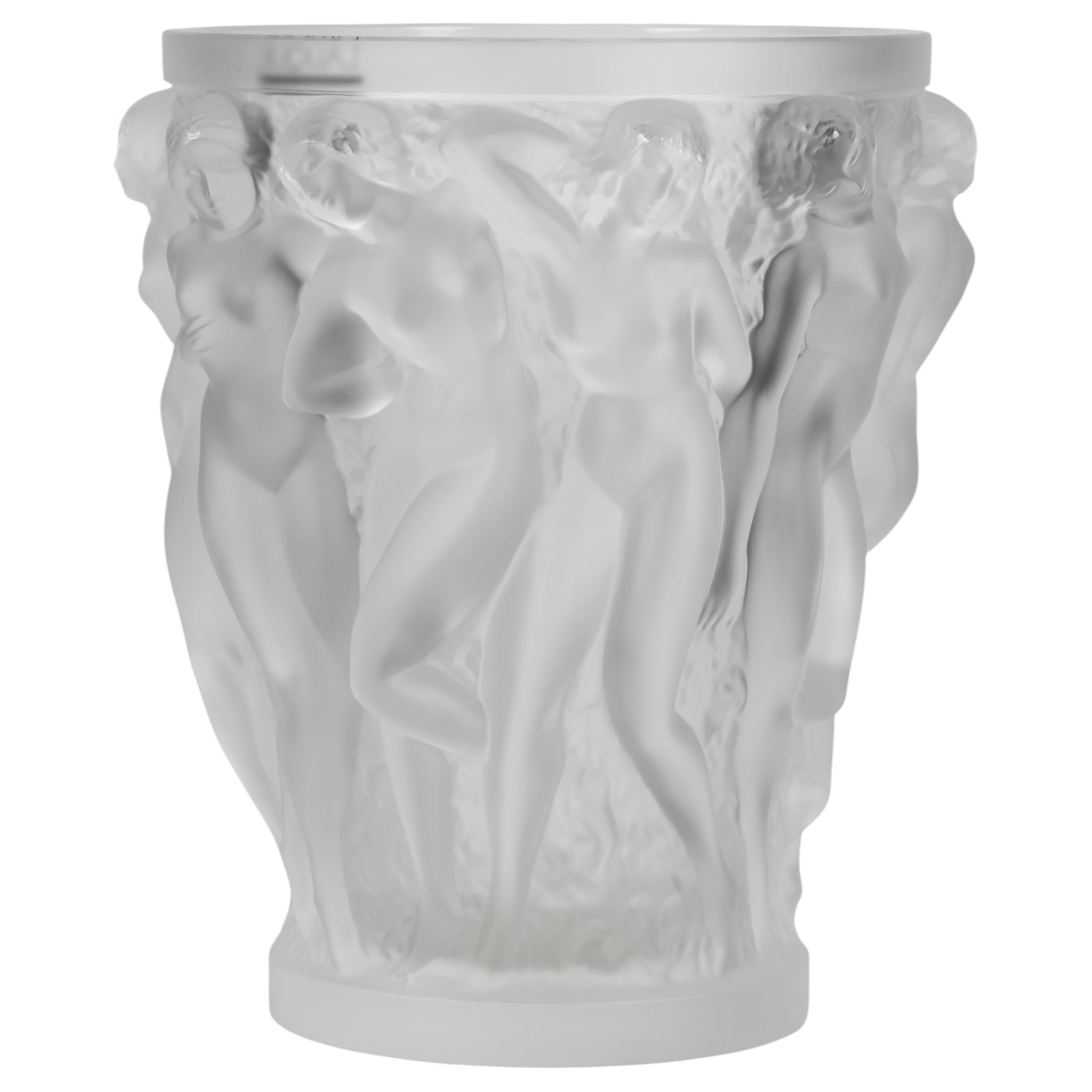 Lalique France "Bacchantes" Frosted Crystal Vase (1 of 6)