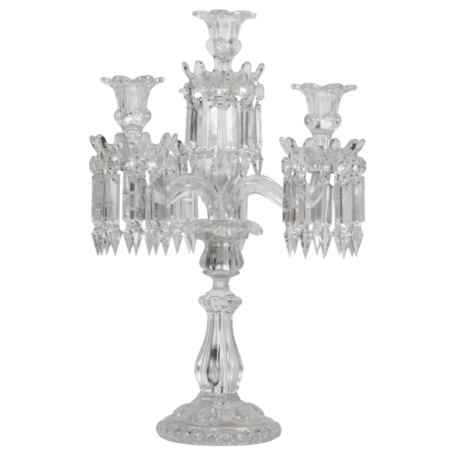 Baccarat French Crystal Five Arm Single Candelabra (1 of 6)