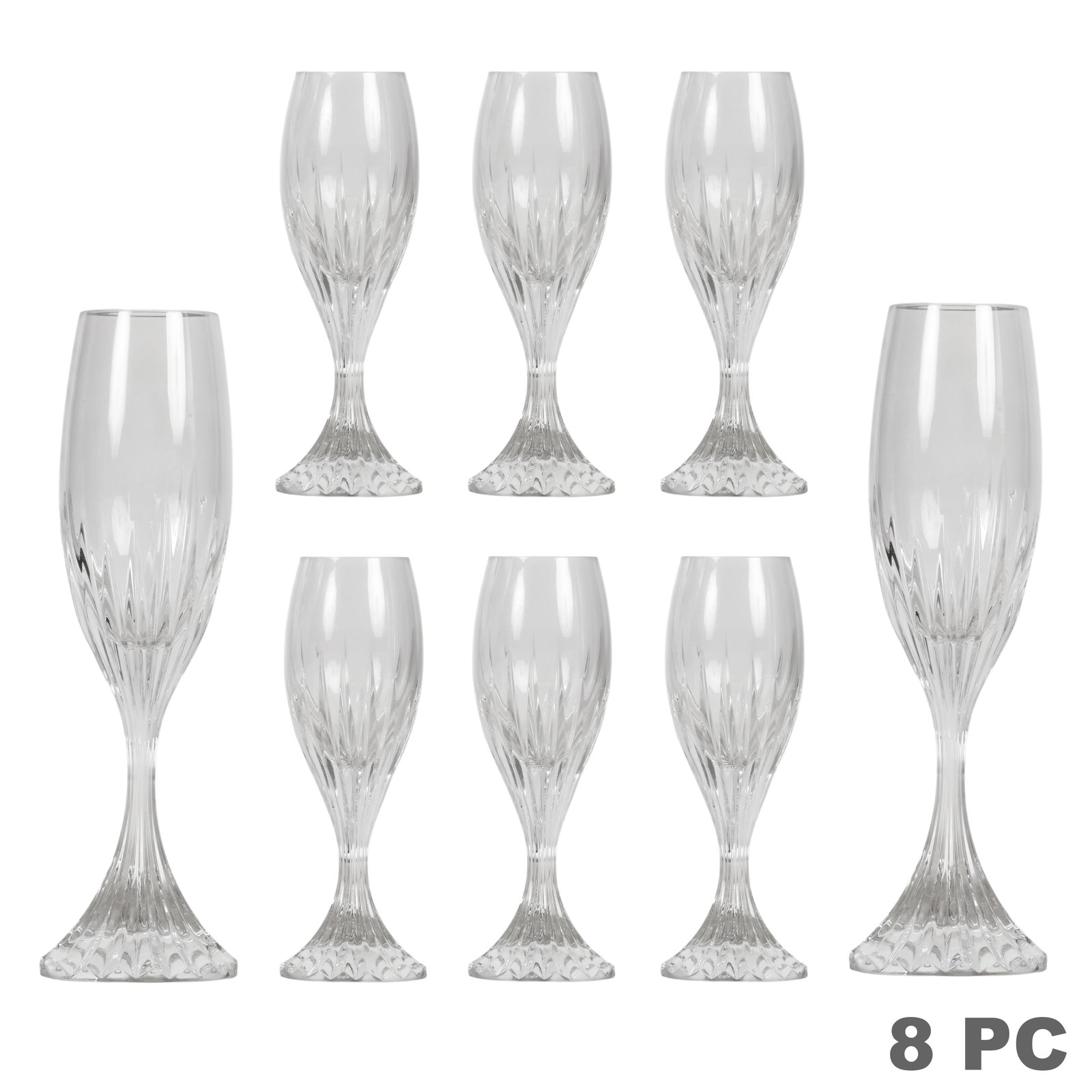 Baccarat Massena Champagne Flutes & Wine Glass LOT (1 of 6)