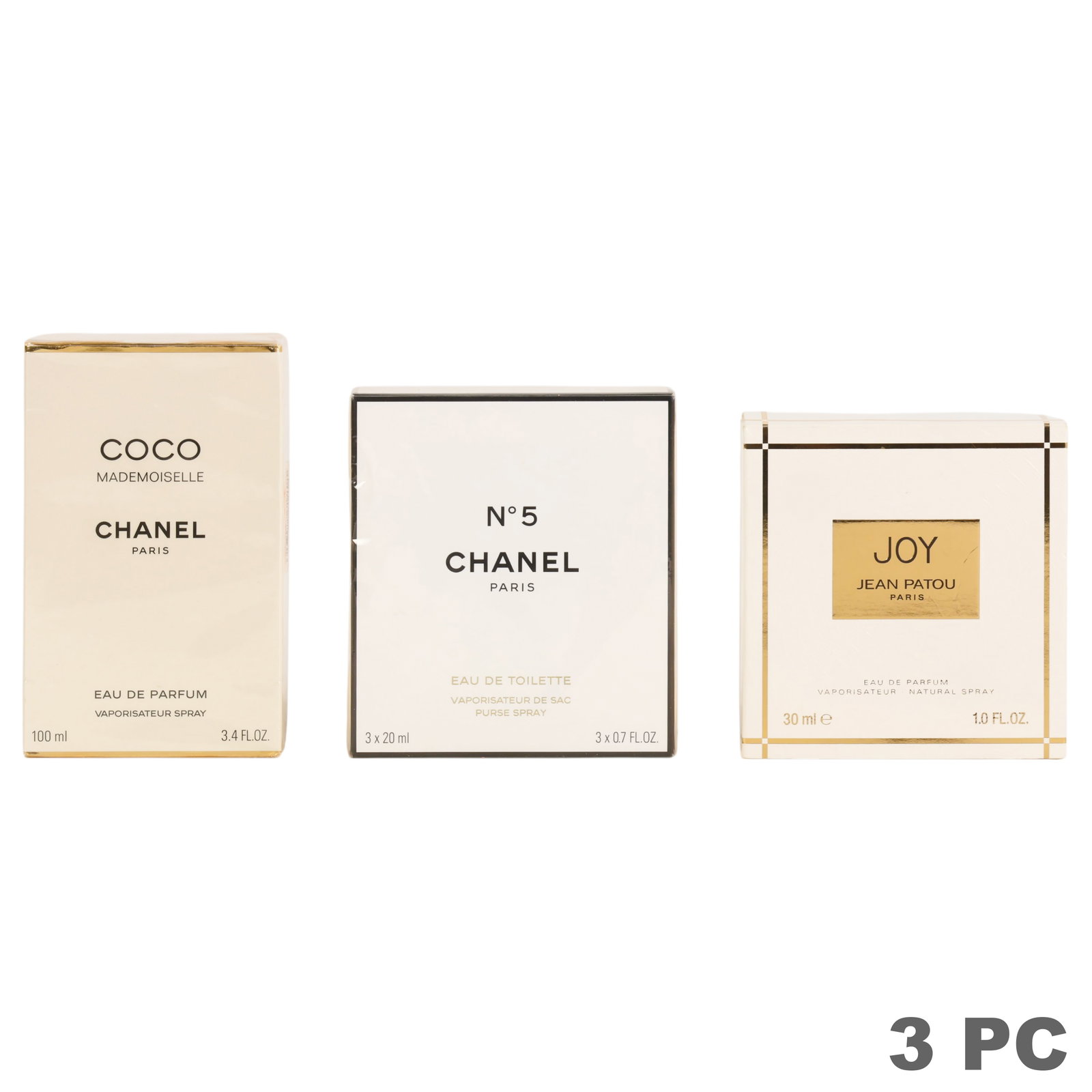 Chanel No 5 Coco & Jean Patou Joy Perfume 3pc LOT (1 of 6)