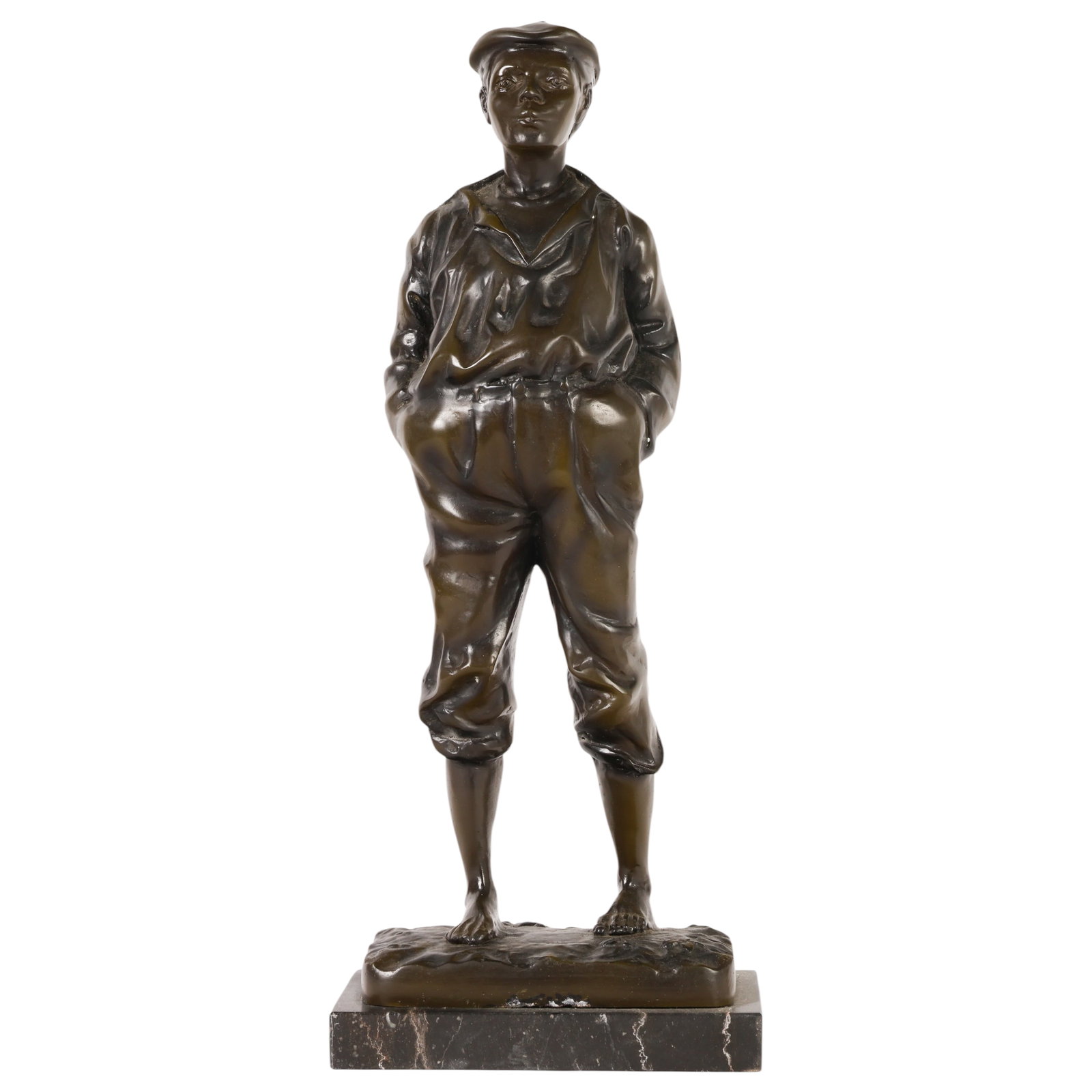 After A. Moreau Whistler Ships Boy Bronze Statue (1 of 6)