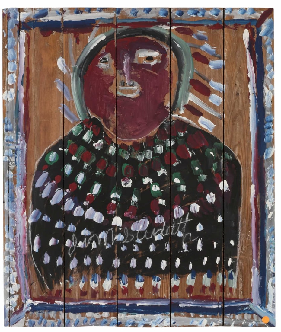 Jimmie Lee Sudduth 1910-2007 Folk Painting on Wood (1 of 6)