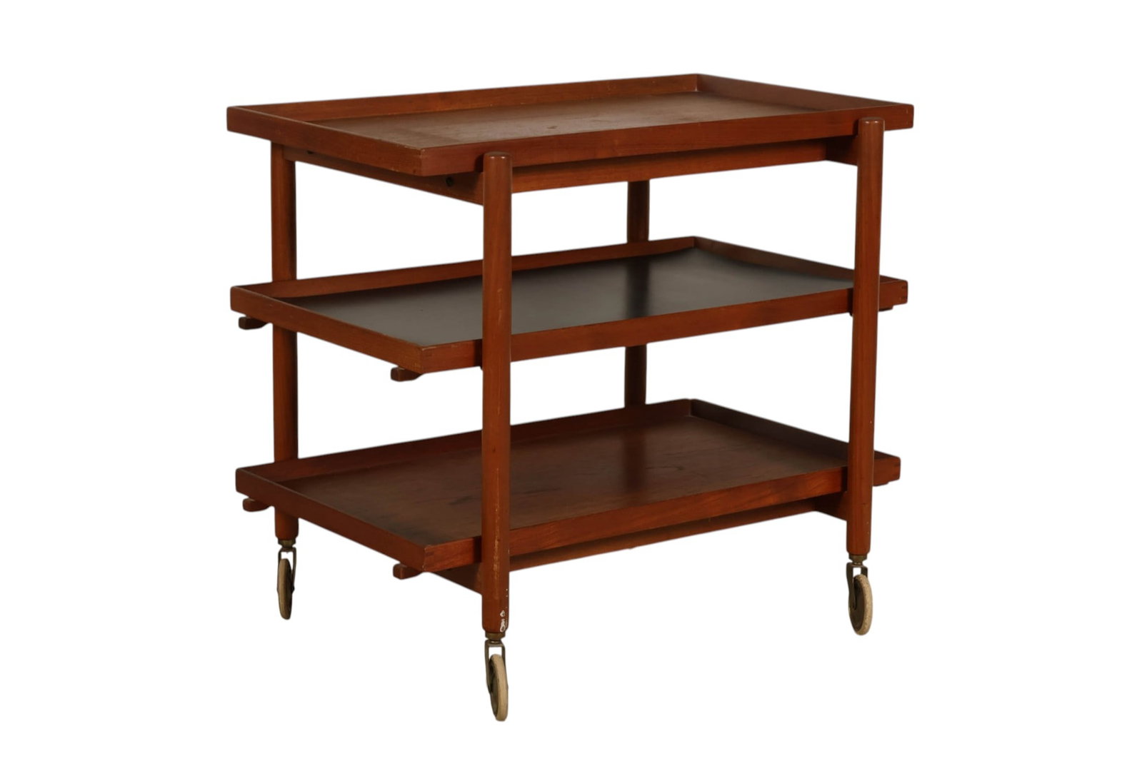 Domus Expandable Danish Modern Teak Wood Bar Cart (1 of 6)