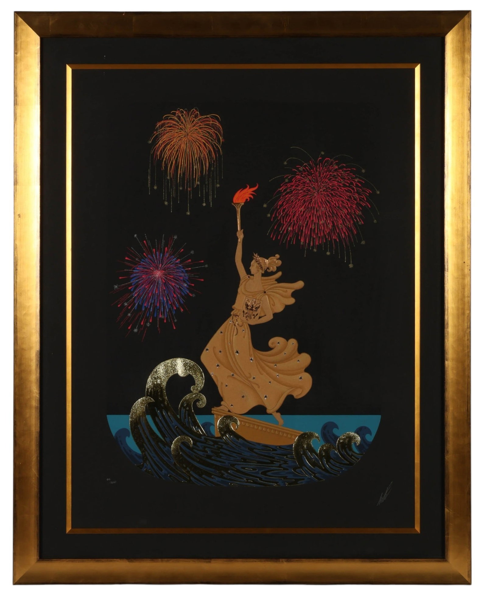 Erte 1892-1990 Statue of Liberty Serigraph SIGNED (1 of 8)
