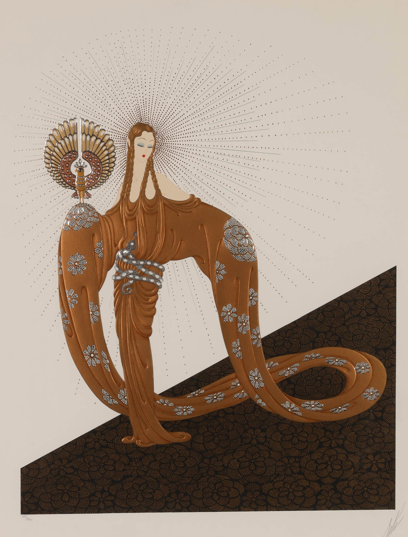 Erte 1892-1990 "Wisdom" Celestial Serigraph SIGNED - 2