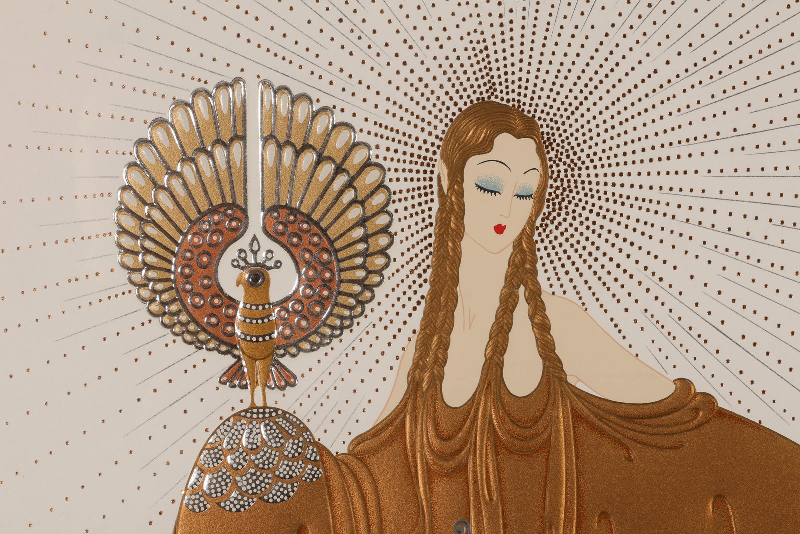 Erte 1892-1990 "Wisdom" Celestial Serigraph SIGNED - 3