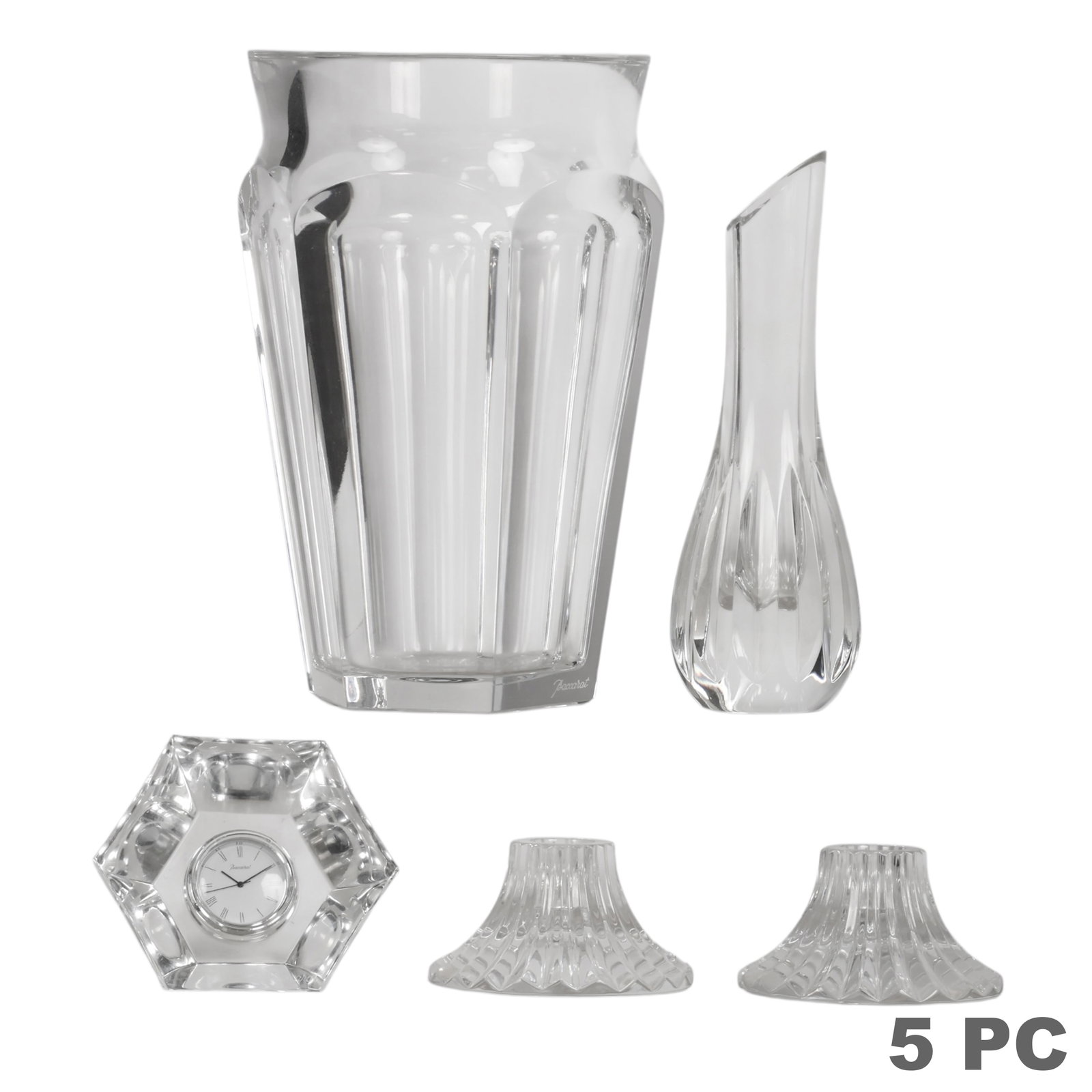 Baccarat Crystal Table Clock Candlesticks and MORE (1 of 7)
