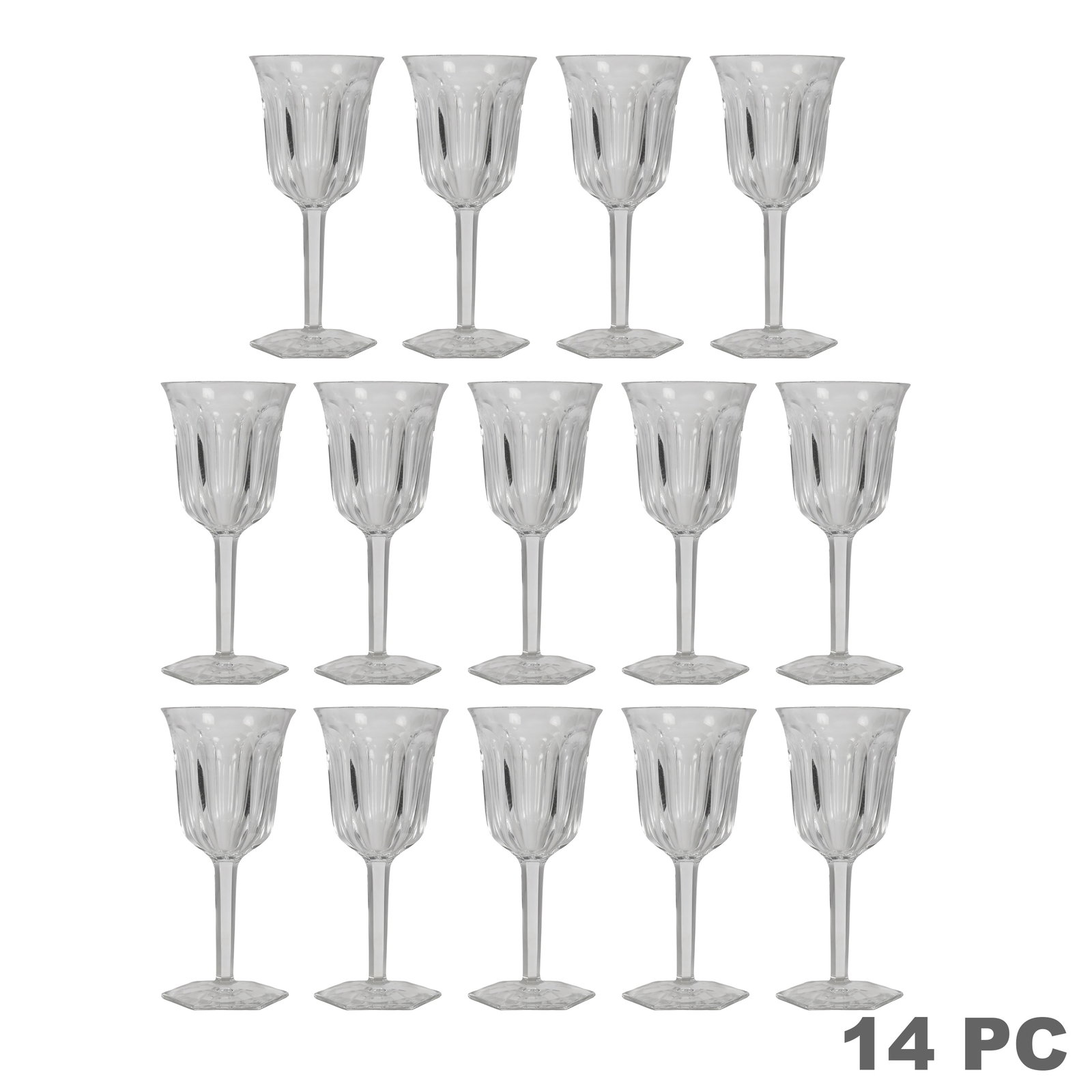 Baccarat French Crystal Malmaison Goblets 14pc SET (1 of 6)