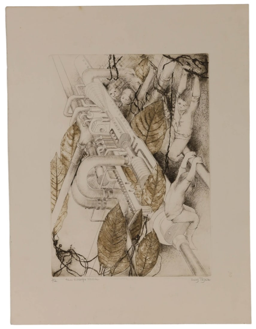 Lucy Tejada 1920-2011 Surrealist AP Etching SIGNED (1 of 7)