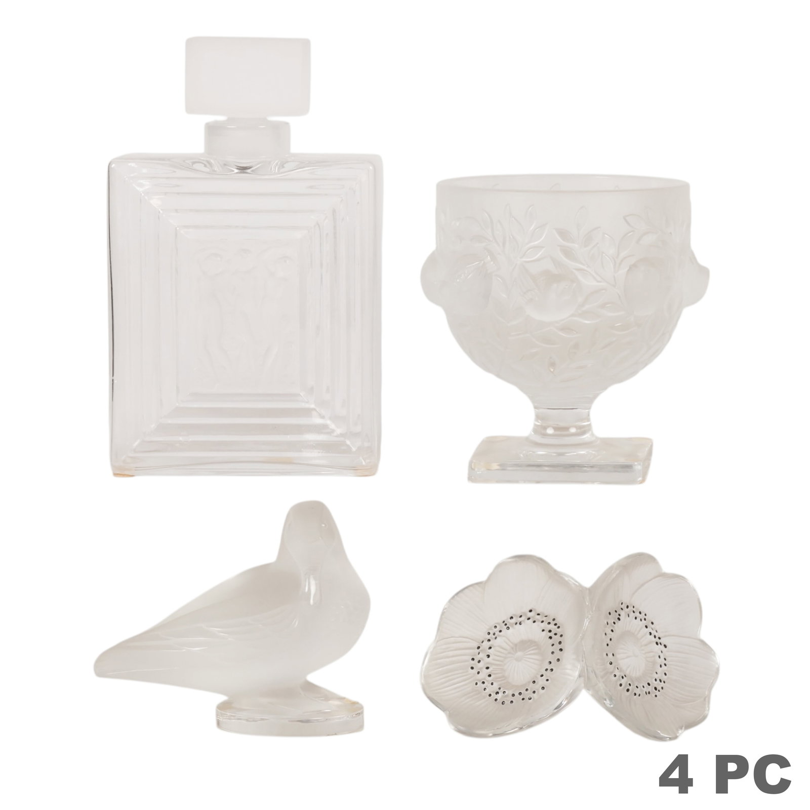 Lalique Duncan Bottle Elisabeth Vase and More LOT (1 of 7)