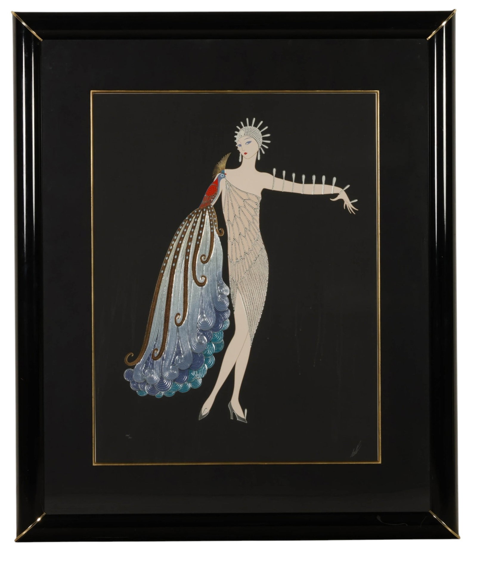 Erte 1892-1990 "The Peacock Lady" Serigraph SIGNED (1 of 8)