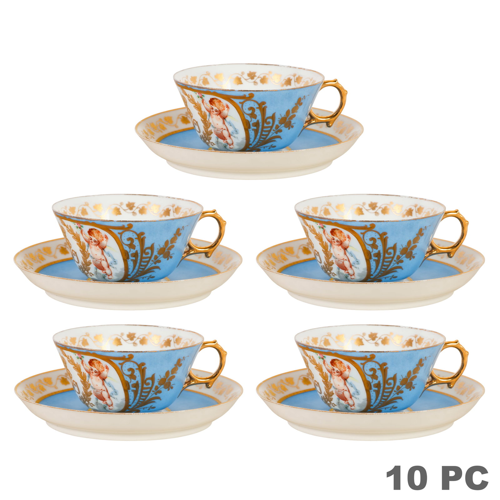 Sevres Louis-Philippe Cabaret a Deux Cups Saucers (1 of 6)
