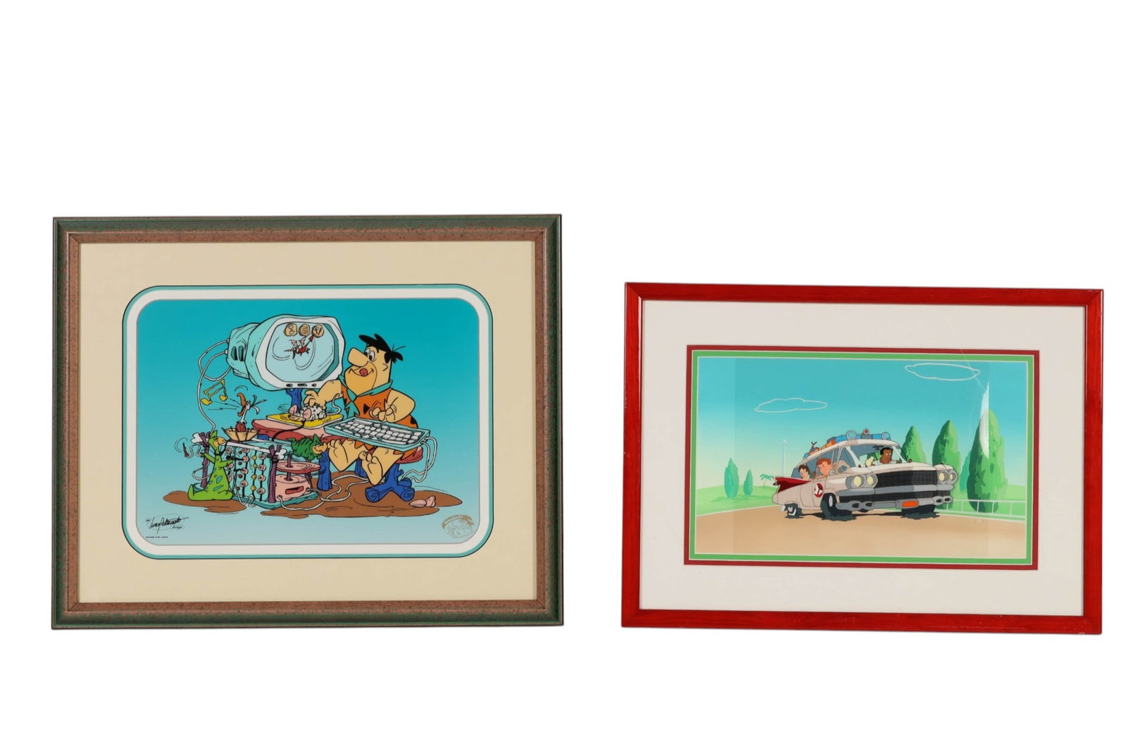 Real Ghostbusters & Flintstones Animation Cel LOT (1 of 8)