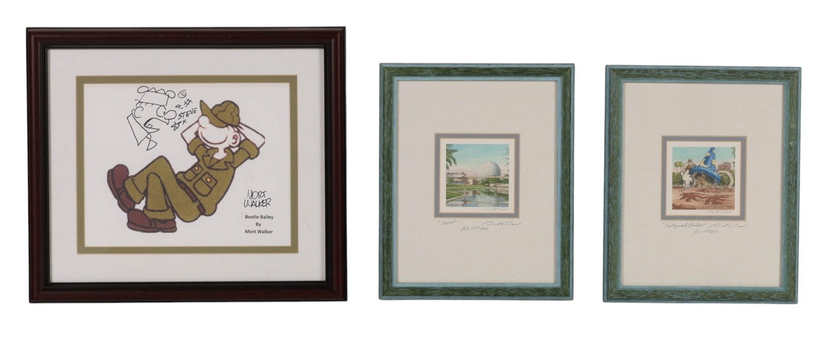 Mort Walker & David Doss Disney SIGNED Prints LOT (1 of 8)
