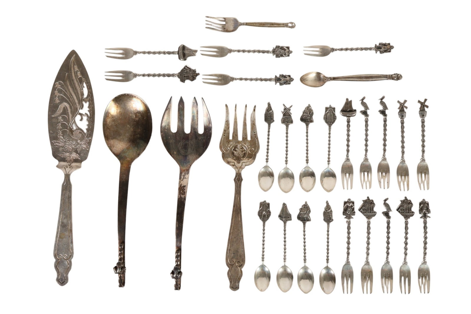 Sterling Silver Serving Utensils 29pc LOT 960g. (1 of 7)