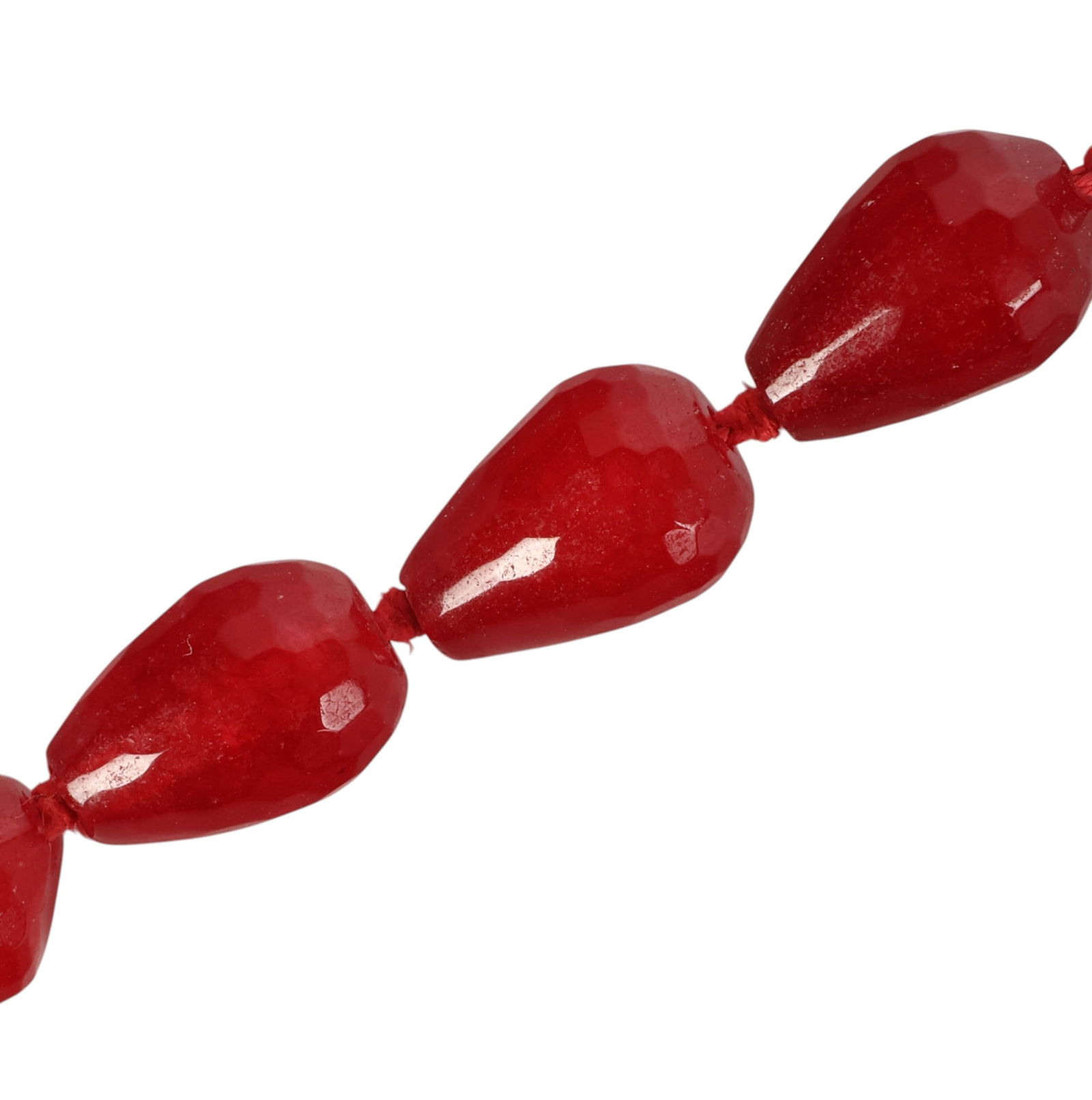 Ruby Bead & Ruby Diamond Pendant Necklace 46.3g - 5