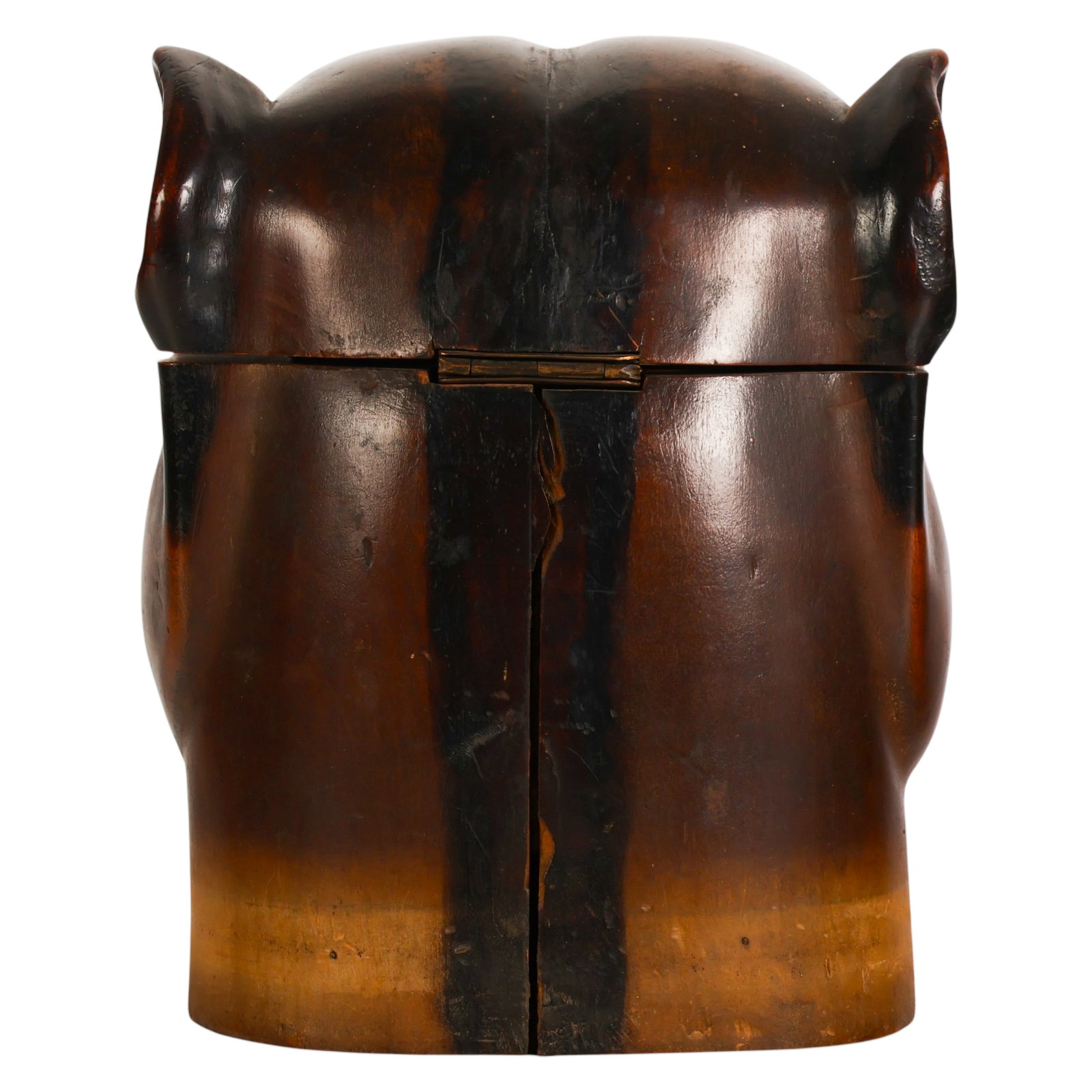 Victorian Carved Wood Bull Dog Head Novelty Box - 4