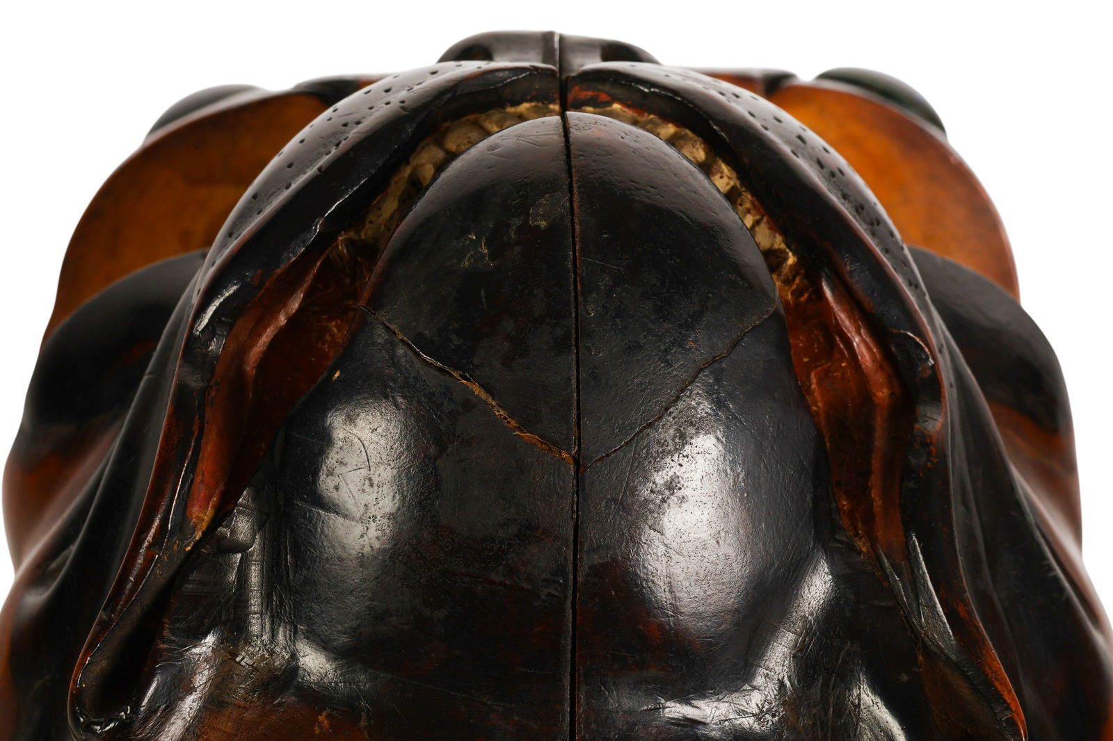 Victorian Carved Wood Bull Dog Head Novelty Box - 7