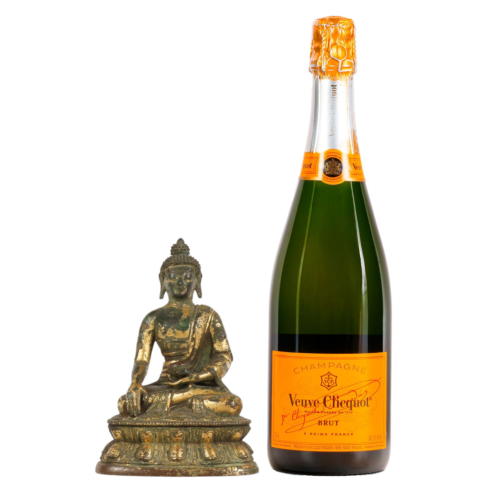 Chinese Tibetan Gilt Bronze Seated Buddha Statue - 2