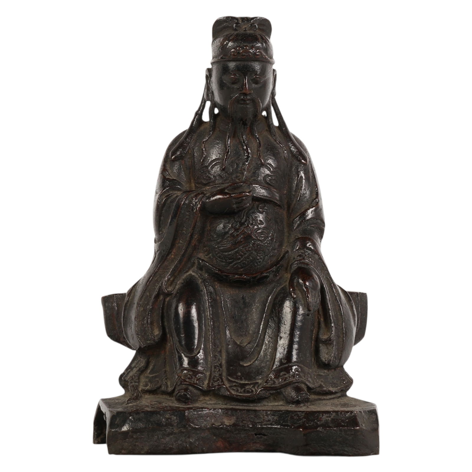 Chinese Bronze Wenchang Deity Wise Man Sculpture (1 of 7)