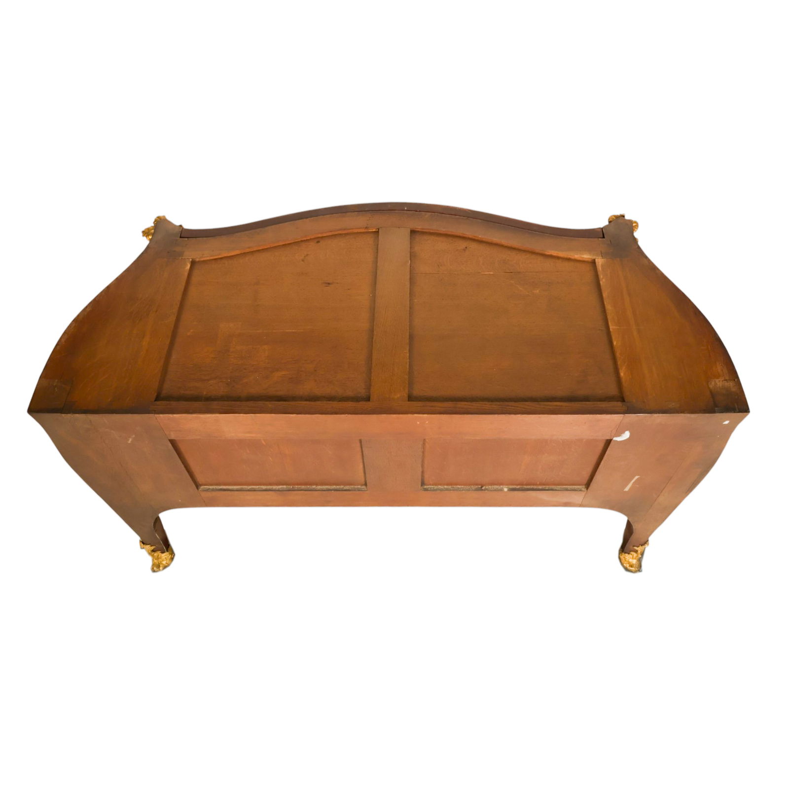 Krieger French Ormolu Marble Top Bombe Commode - 7