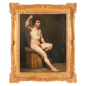 Juan Manuel Blanes 1830-1901 Nude Male Portrait