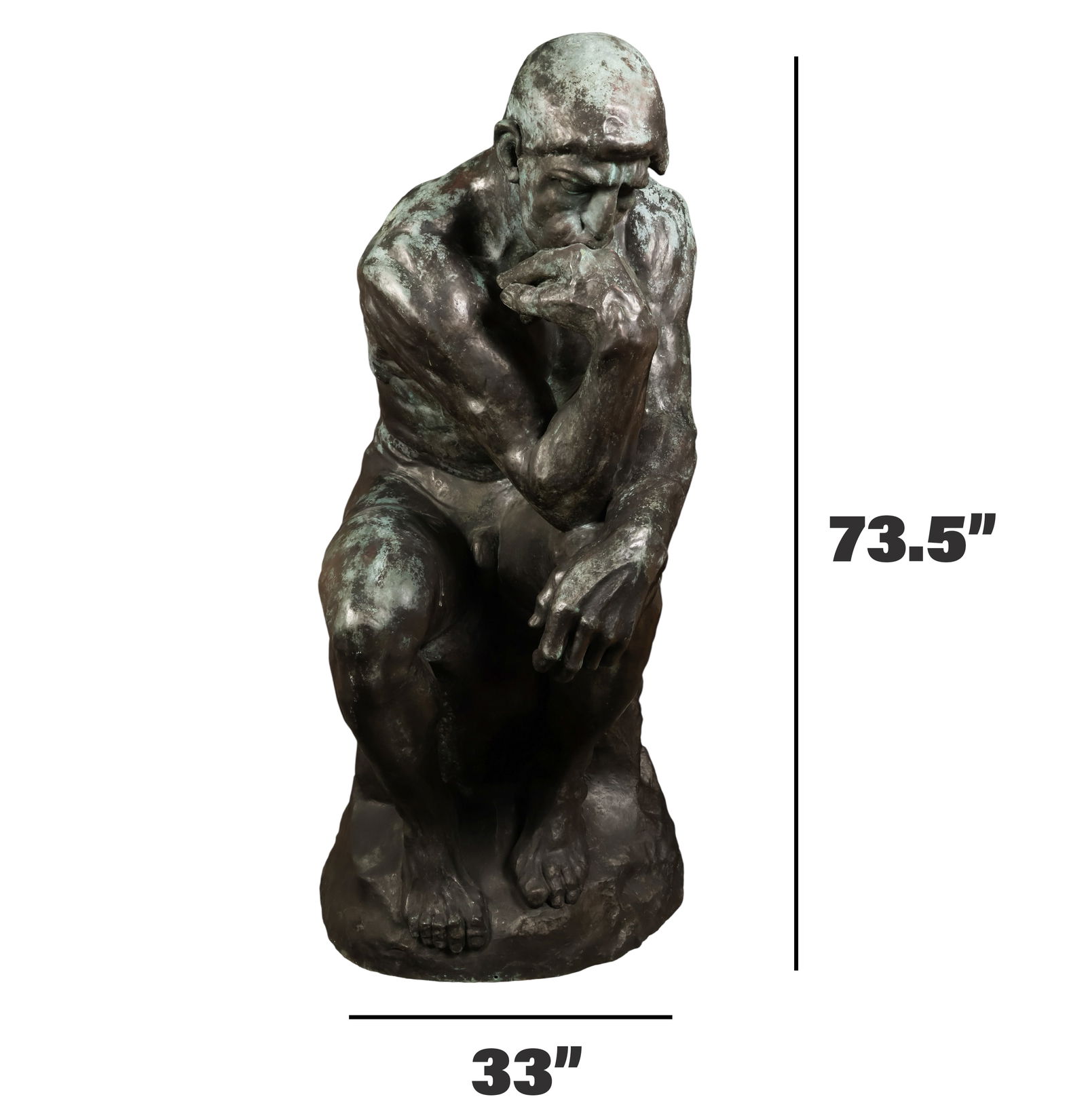 Rodin 1840-1917 Bronze Thinker Rudier Foundrie - 2