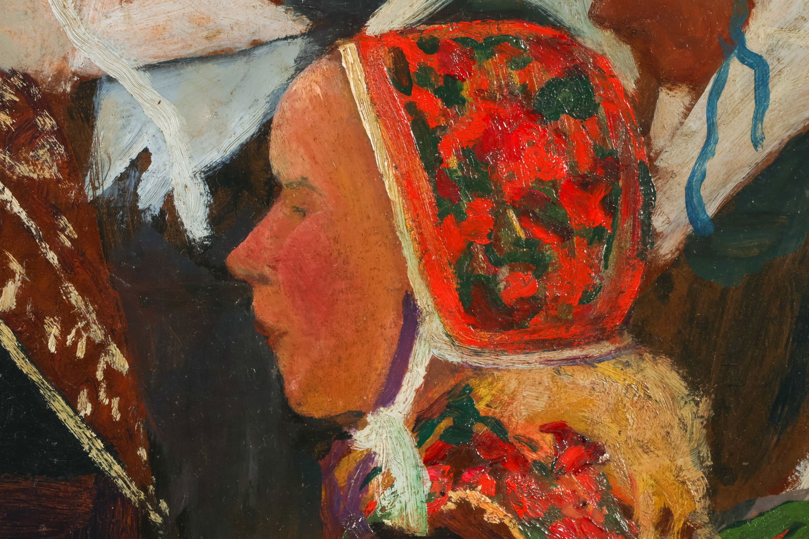 Charles Cottet 1863-1925 Breton Woman Painting - 2