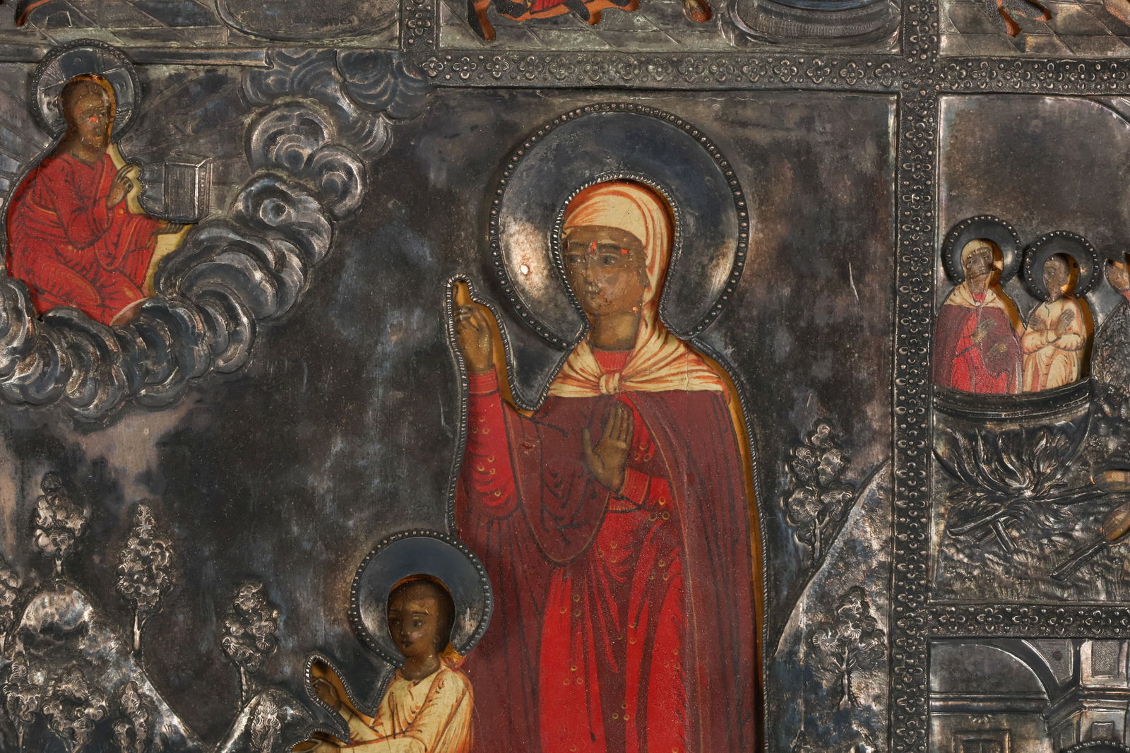 Russian 84 Silver Oklad Icon John the Baptist - 3