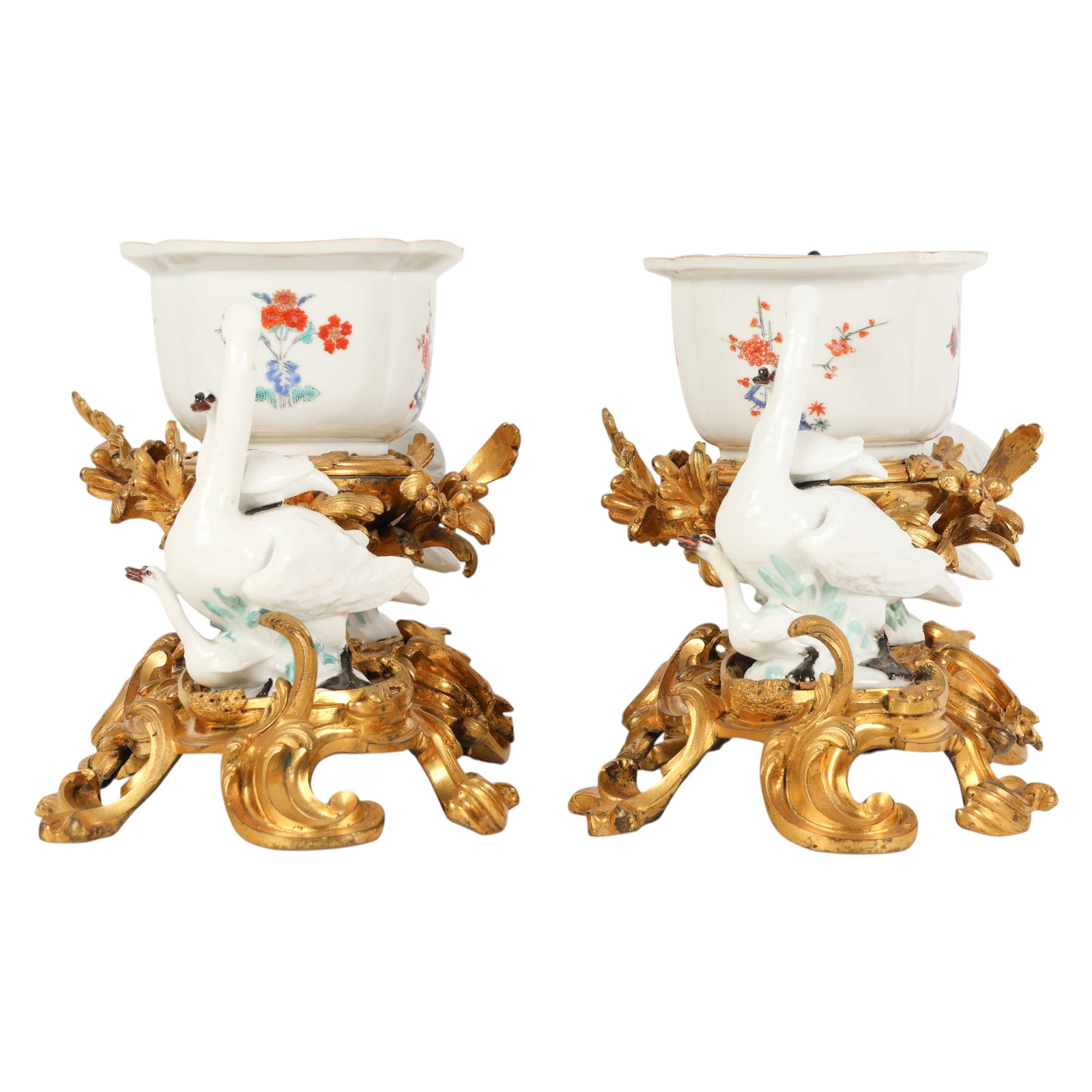 Meissen 18C Johann Joachim Kandler Swan Cachepots - 5