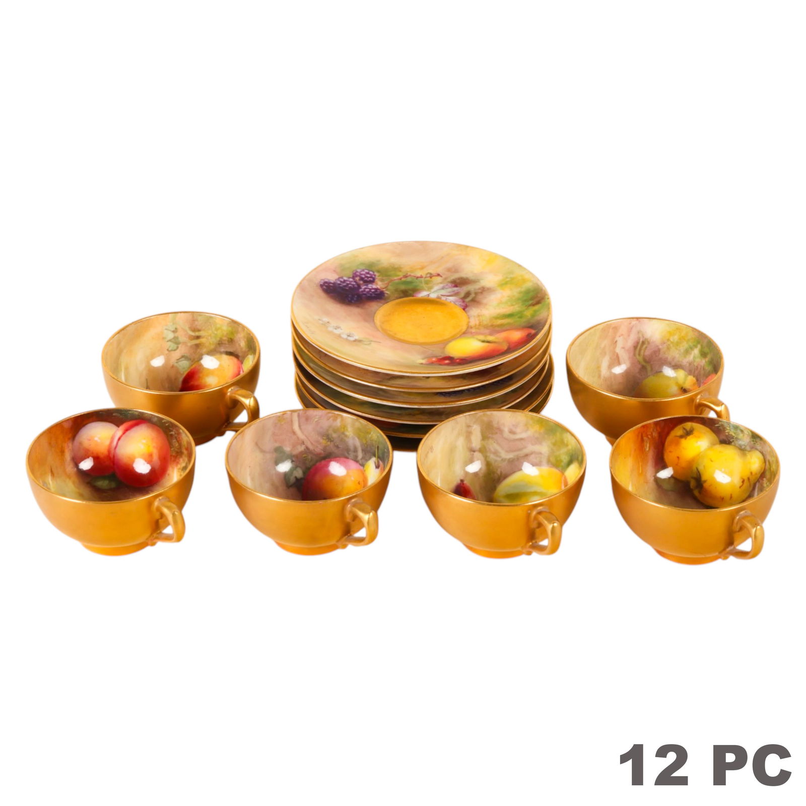 Royal Worcester Demitasse Cups and Saucers 6pc SET (1 of 6)