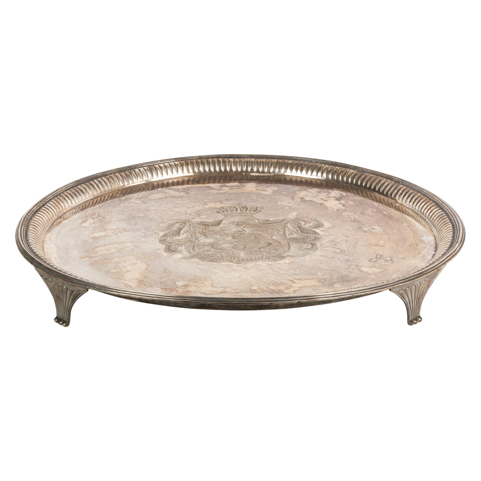 William Fountain 1818 George III Silver Platter (1 of 7)