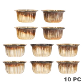 Set of 10 German 800 Silver Condiment Bowls1,975g