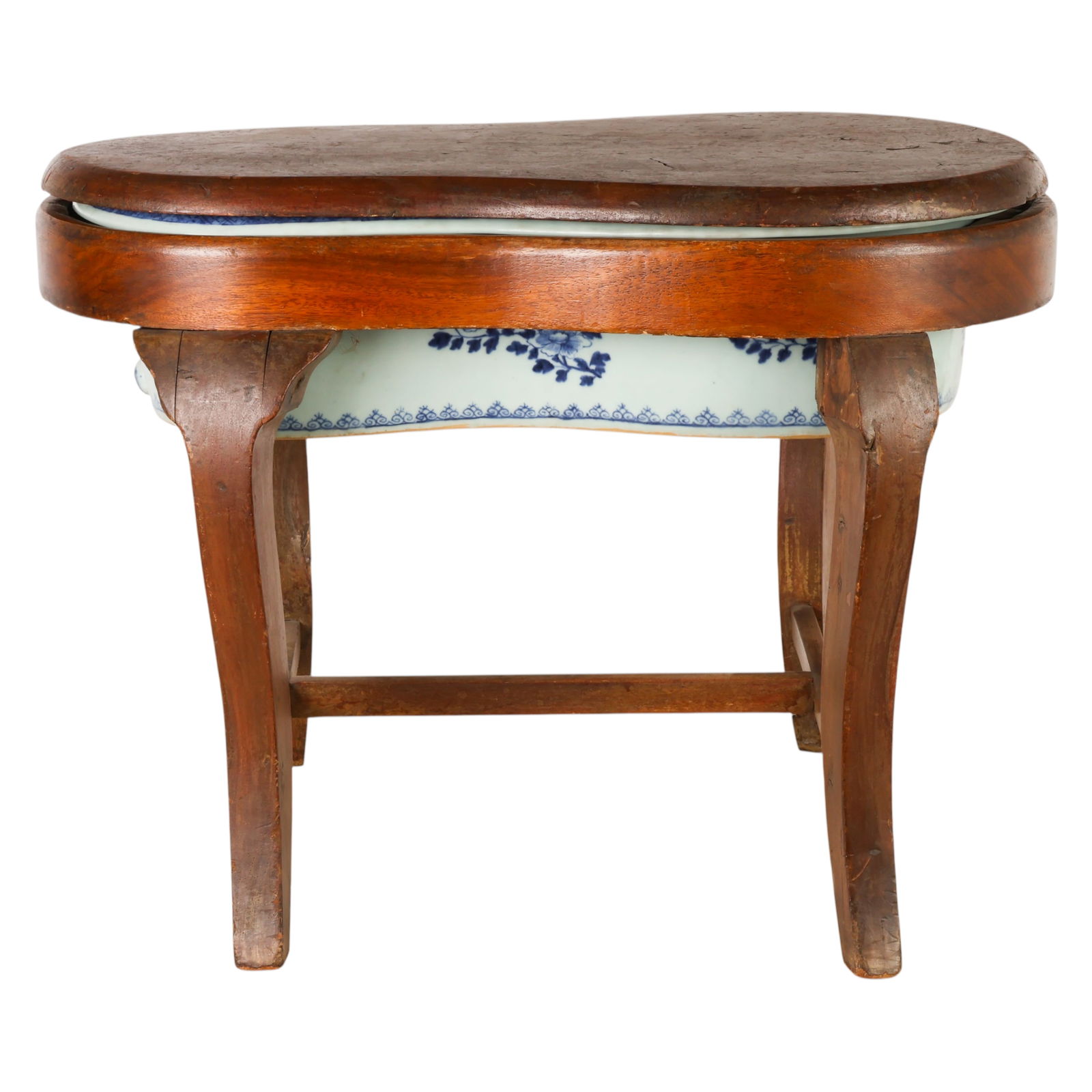 Chinese 18th C Porcelain French Wood Stand Bidet (1 of 7)